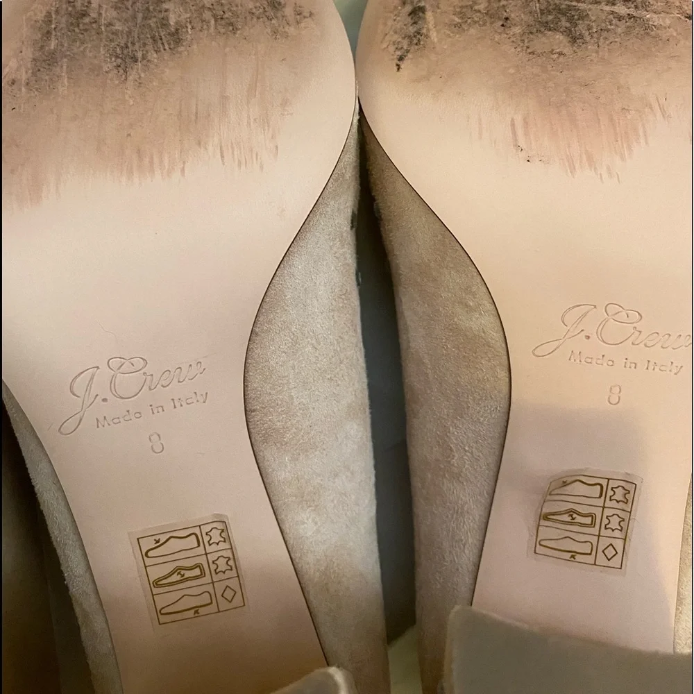 [J. Crew] Crystal Embellished Suede Heels - Picture 5 of 8